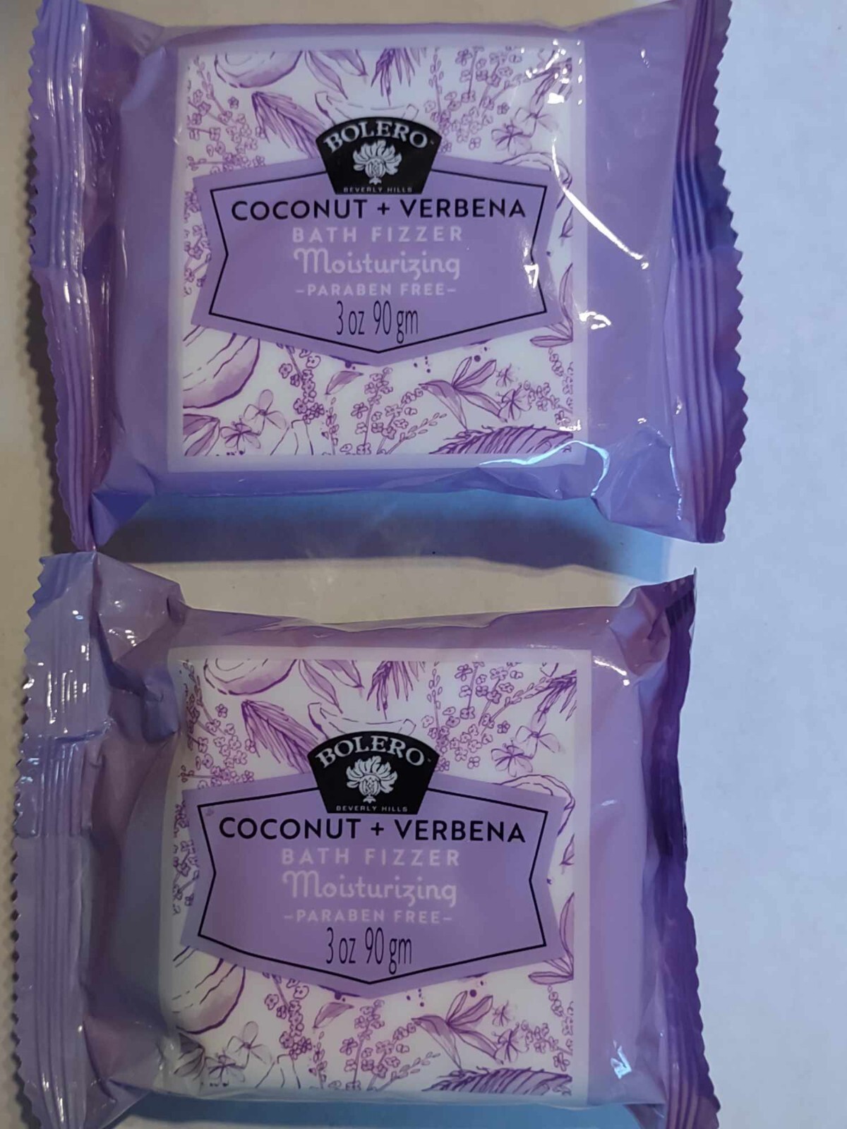 Bolero Beverly Hills Moisturizing Coconut & Verbena Bath Fizzers set of 2