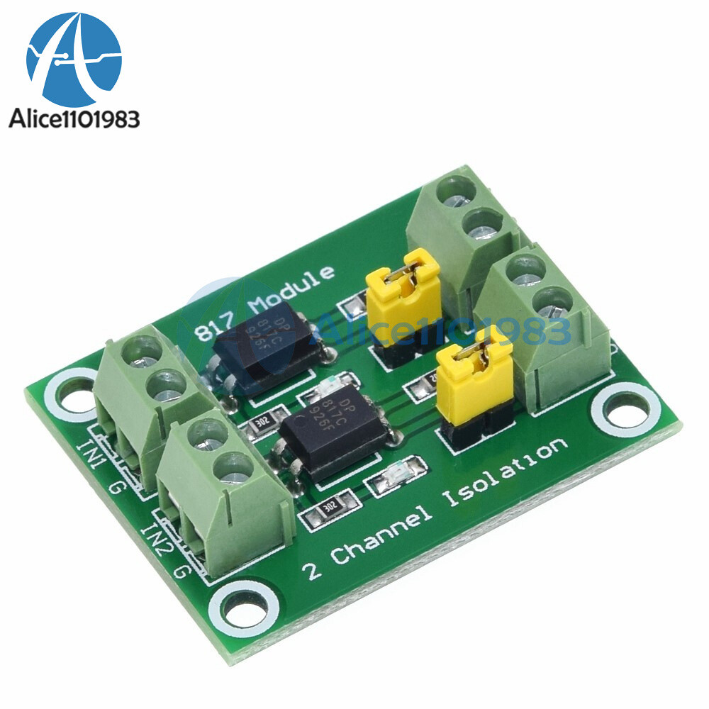 PC817 2-Channel Optocoupler Isolation Board Voltage Converter Adapter Module