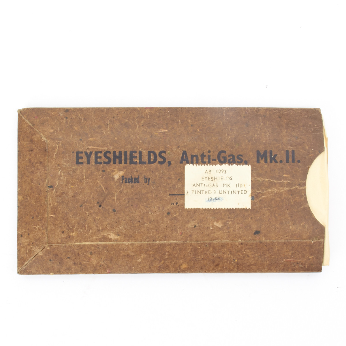 Original British WWII Anti-Gas Eye Shields in Original Packaging- Not For Use