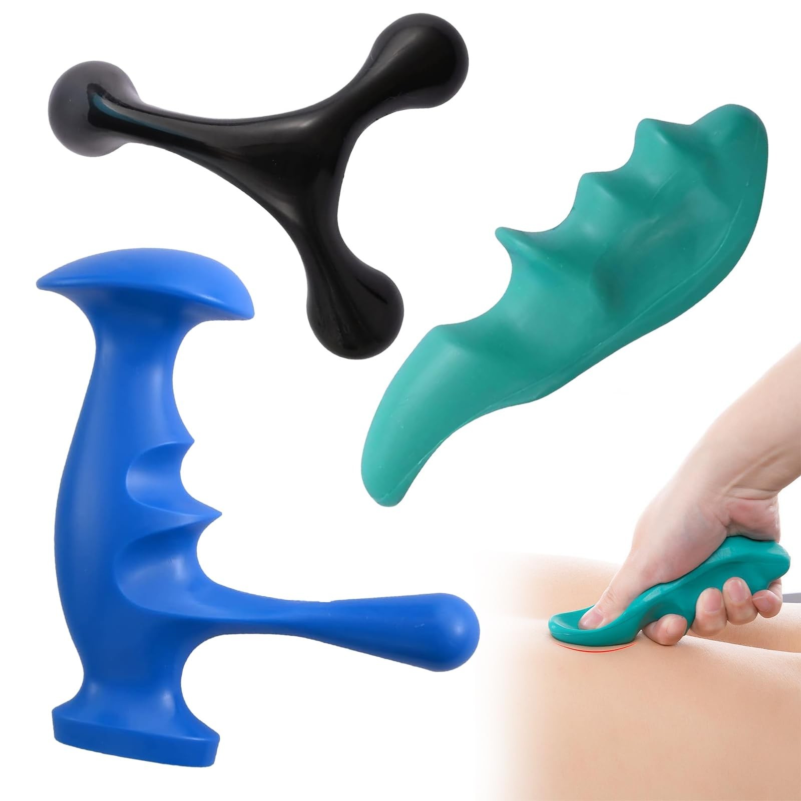 Manual Trigger Point Massage Tool and Thumb Saver for Full Body Deep Tissue M...