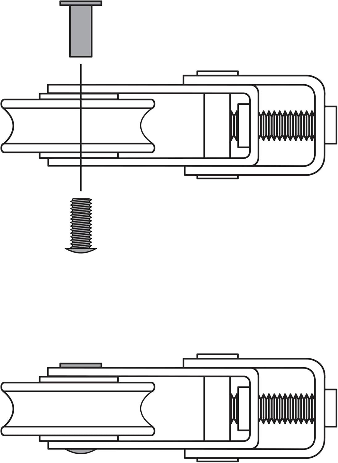 1-1/2 In. Patio Door Roller Replacement Kit 2 Pack