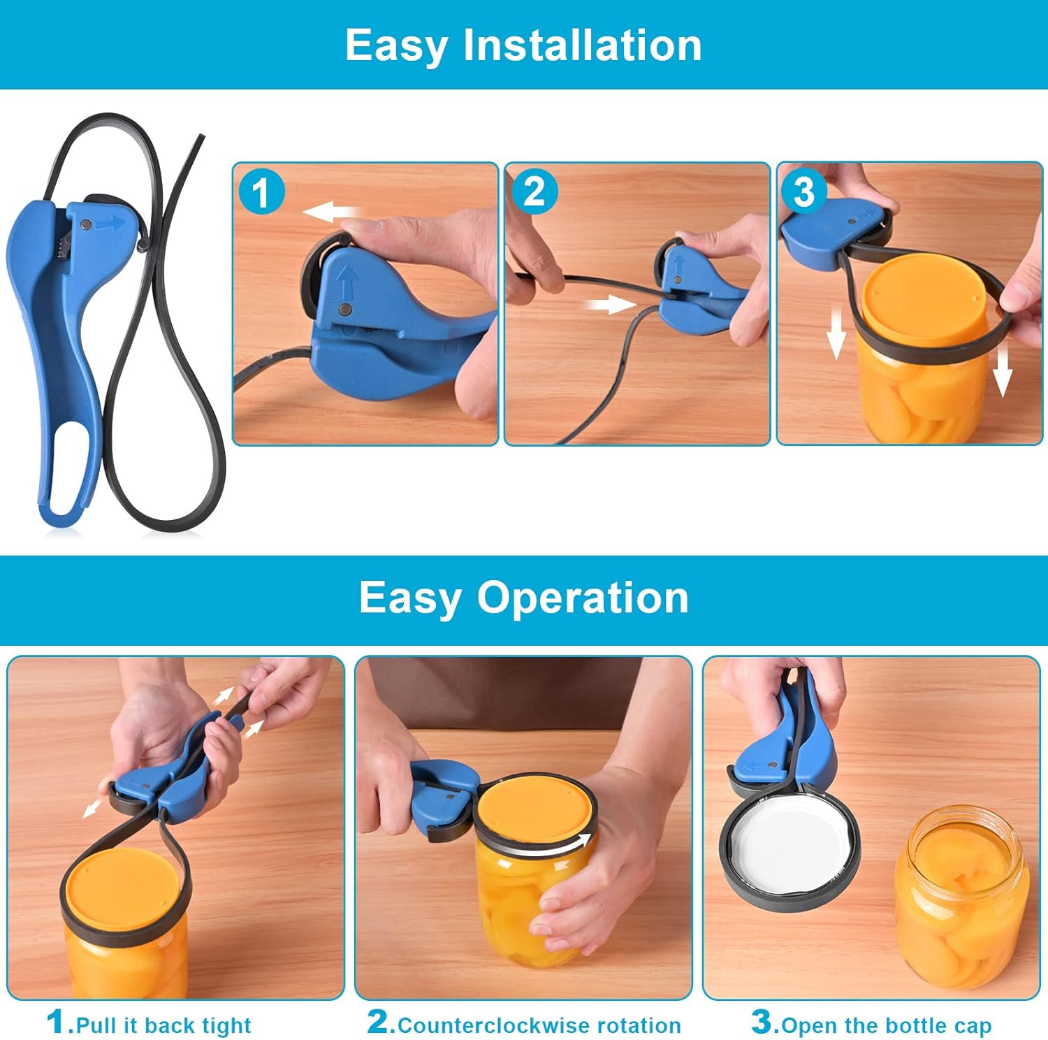 Jar Opener Tool for Weak Hands, Seniors, and Arthritis - Lid Opener
