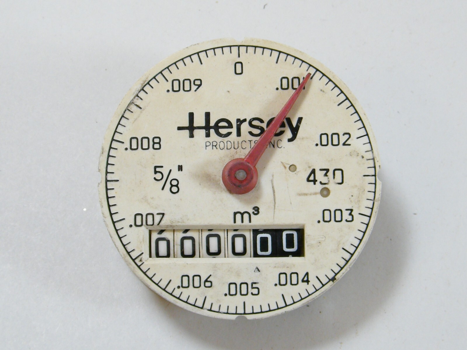 HERSEY PRODUCTS INC. 5/8" METER FACE REPLACEMENT PART ONLY #430