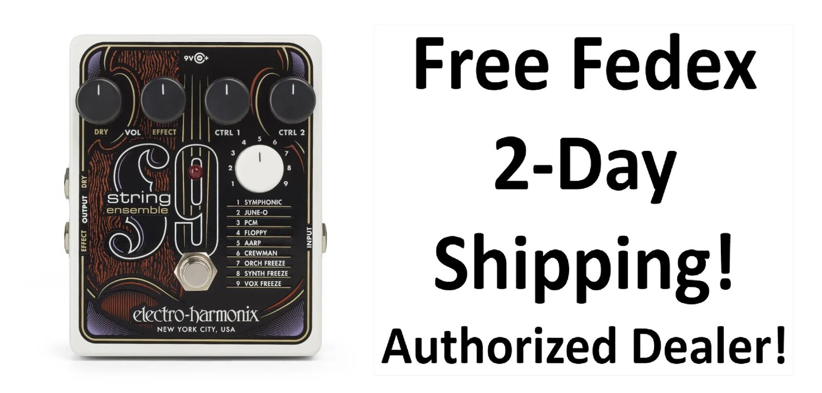 New Electro-Harmonix EHX STRING9 String Ensemble Synth Effects Pedal String 9