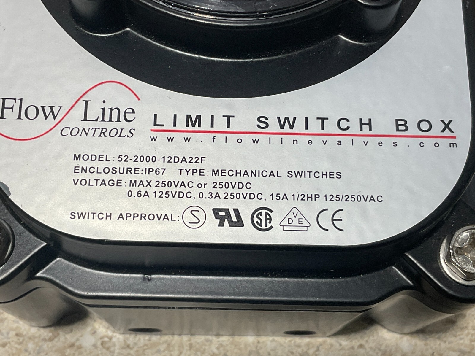 Flowline Controls 52-2000-12DA22F NEW