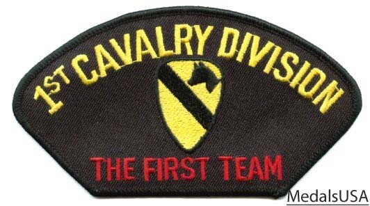 1st CAVALRY DIVISION the first team Iron/Sew on Patch HAT, JACKET OR VEST P395