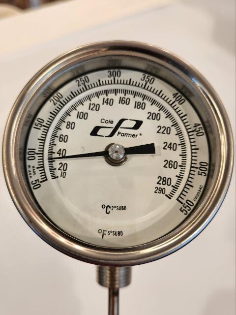 Cole Parmer Bimetal Thermometer, EW-90590-37, Adjustable Angle, 50-550F