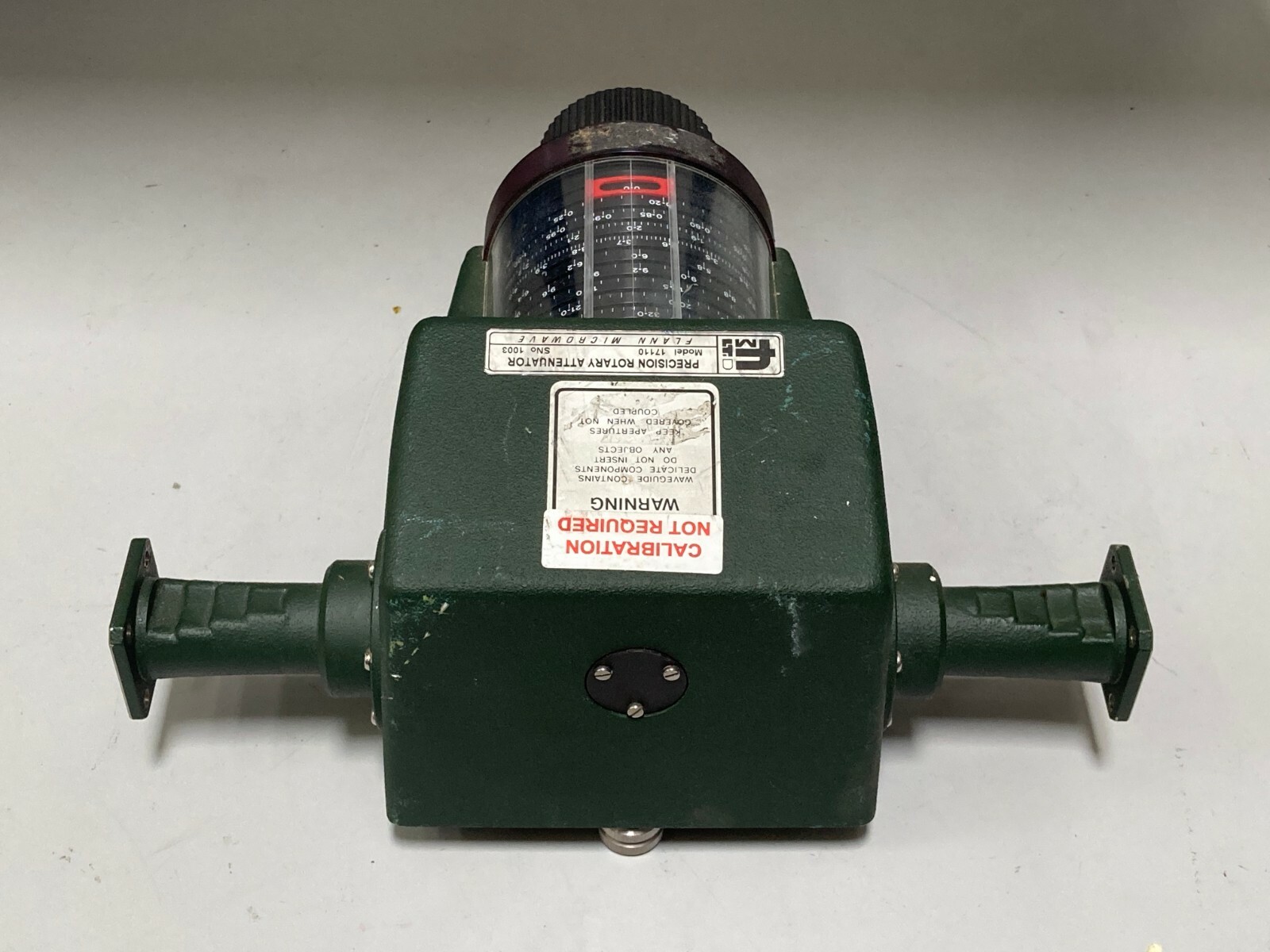FMI Flann Microwave Waveguide Precision Rotary Attenuator Model 17110 - Variable