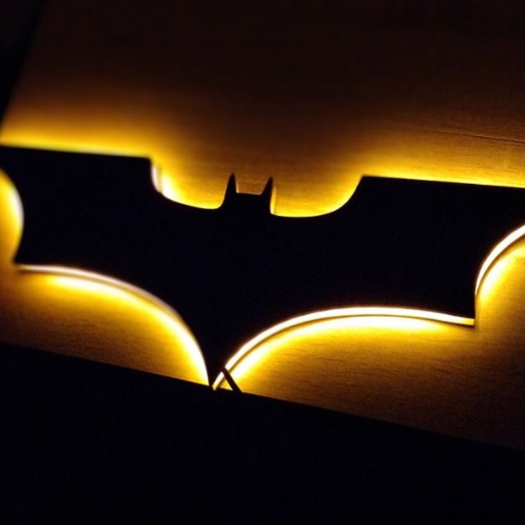Bat light Logo LED Night Light Wireless Remote Control Lamp Bedroom Atmosphere