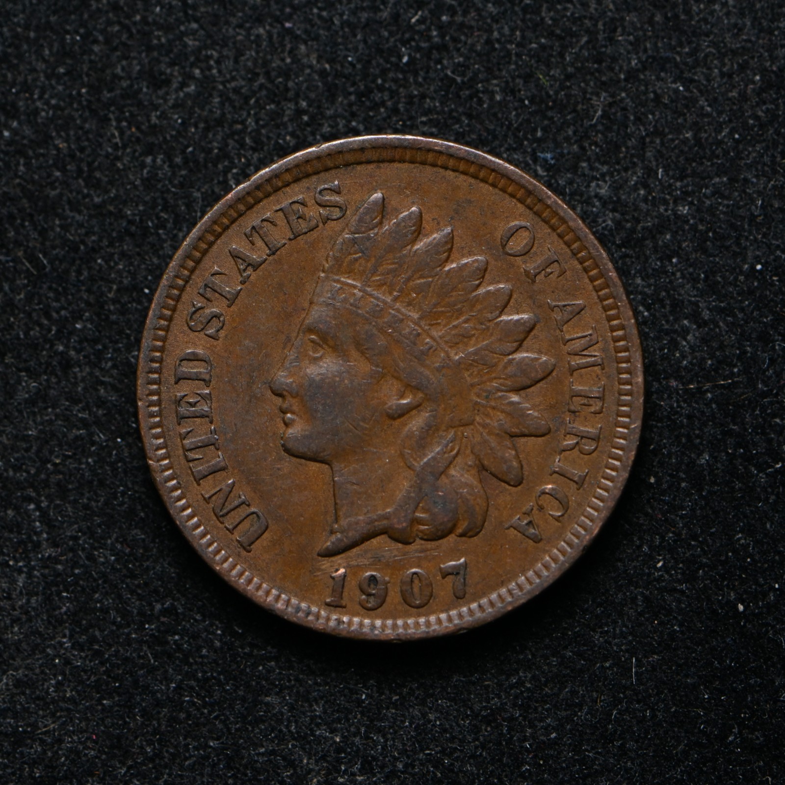 1907 Indian Head Cent VF+ (bb18645)