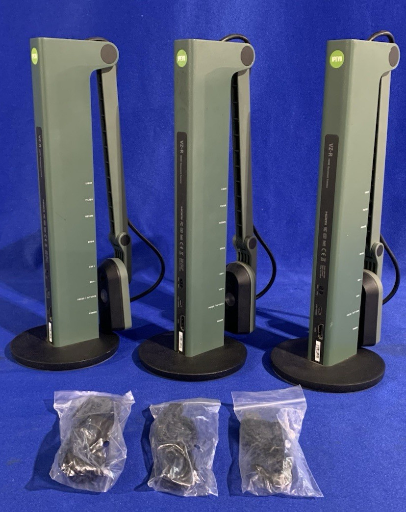 IPEVO VZ-R CDVH-01IP HDMI Document Cameras Lot of 3 w/ USB Cables Working
