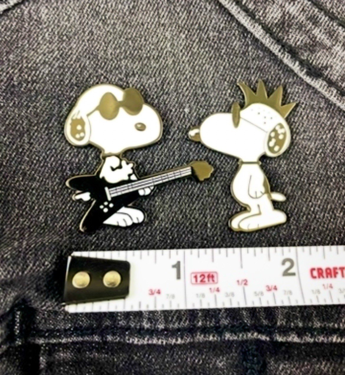 Snoopy Punk Rock 1.5 Inch Enamel Pin Set