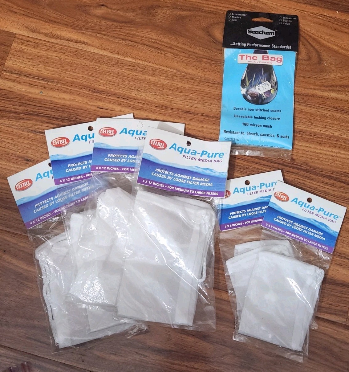 Lot Of 9  HBH AQUA-PURE FILTER MEDIA BAGS NIP  NEW