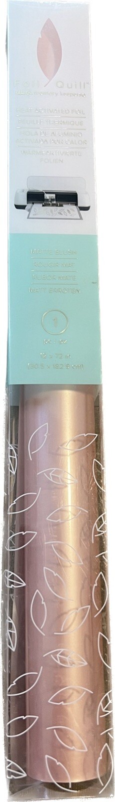 We R Memory Keepers Foil Quill Heat Activated Foil 12inx72in Matte Blush New