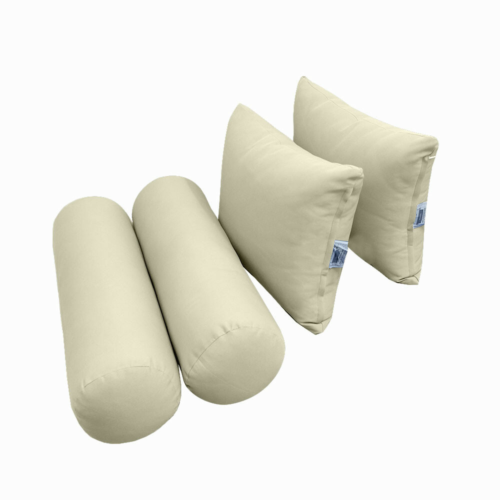 *COVER ONLY*-Style4 Outdoor Bolster Back Pillow Slipcover Knife Edge Twin AD005