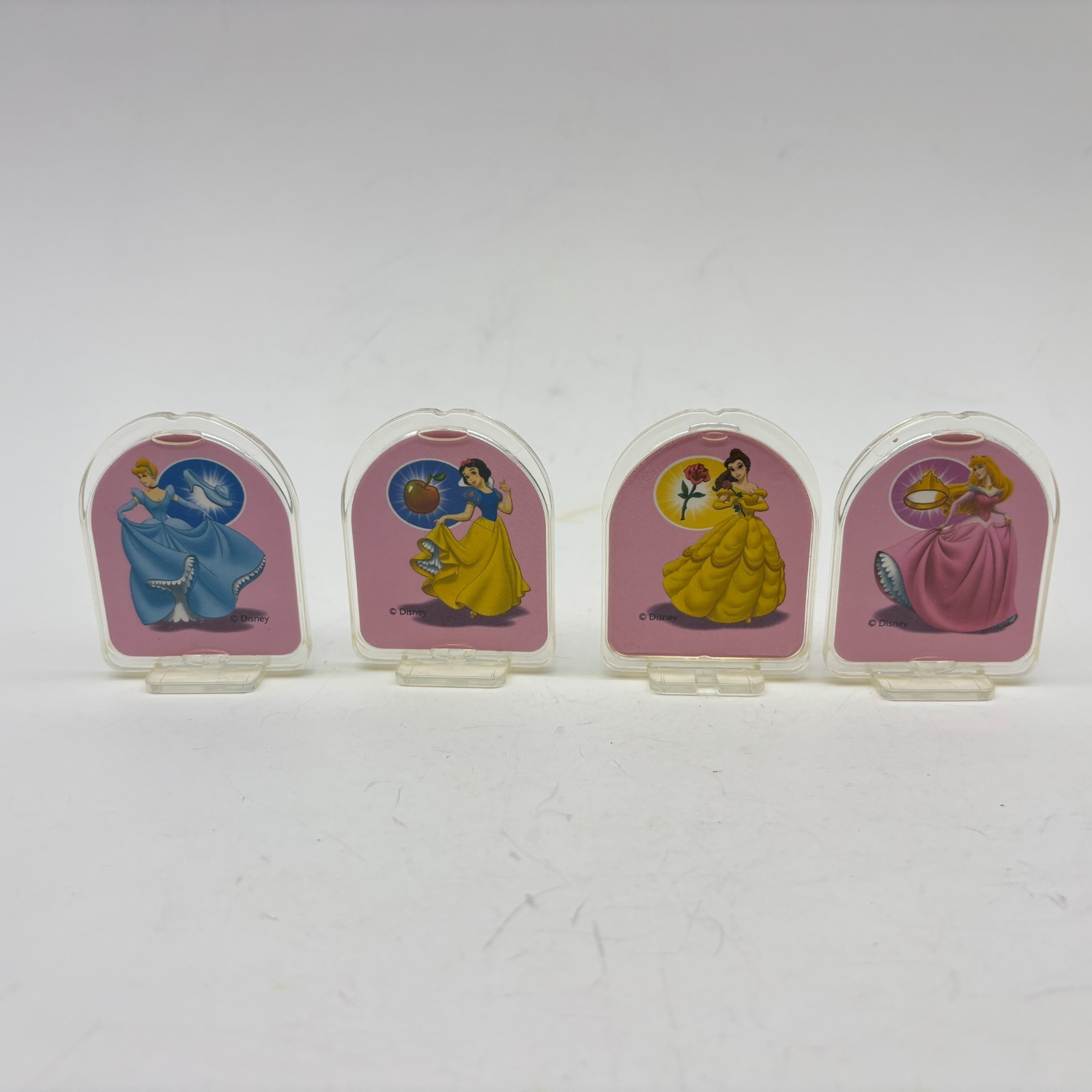 Disney Princess Spinning Wishes Game 4 Clear Character Movers 2004 Parts Pieces