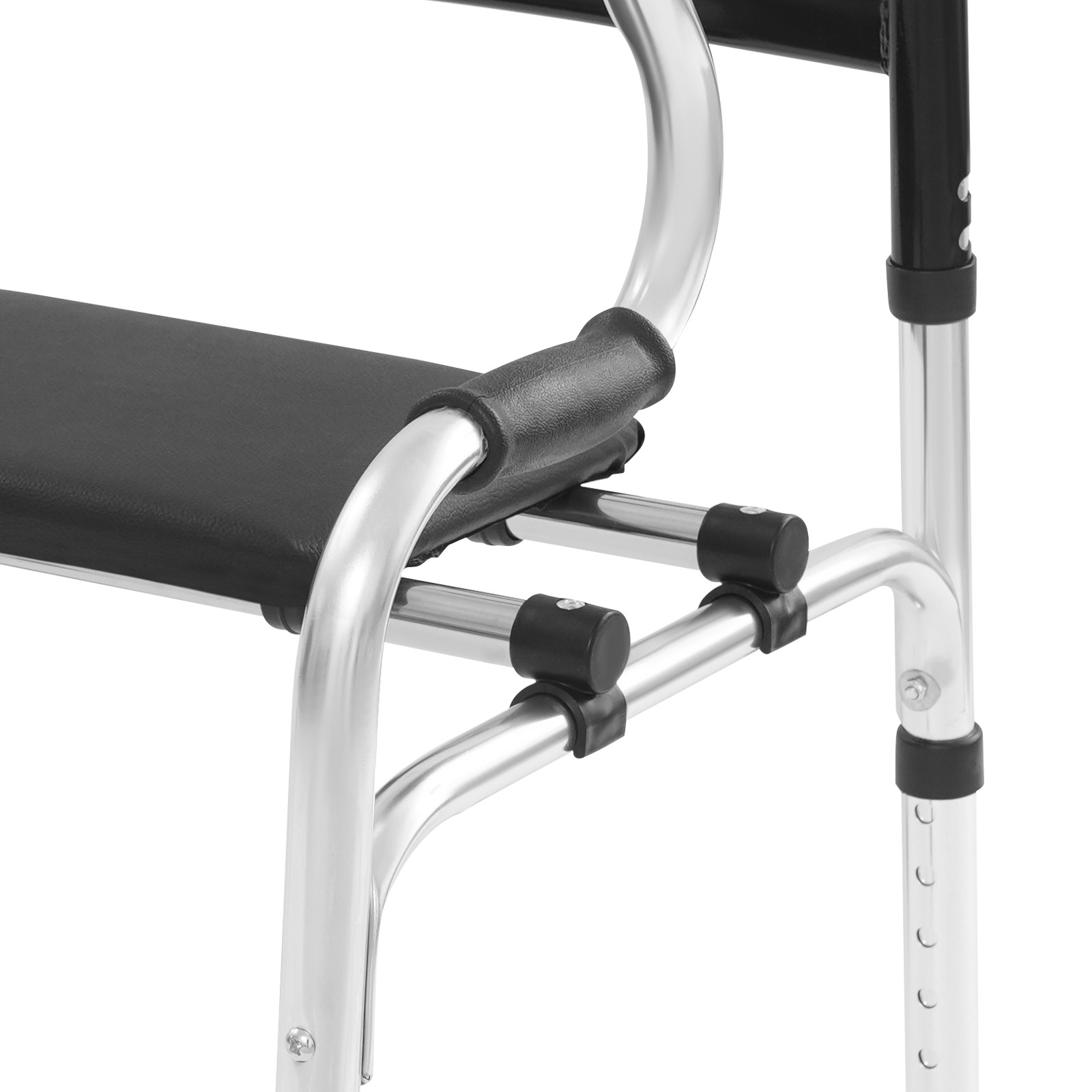 Adjustable Walker w/ Wheel Foldable Walker for Seniors Stand Up Walker 100kg max