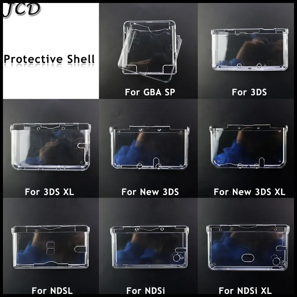 JCD Plastic Clear Crystal Protective Hard Shell Skin Case Cover For GBA SP NDSL