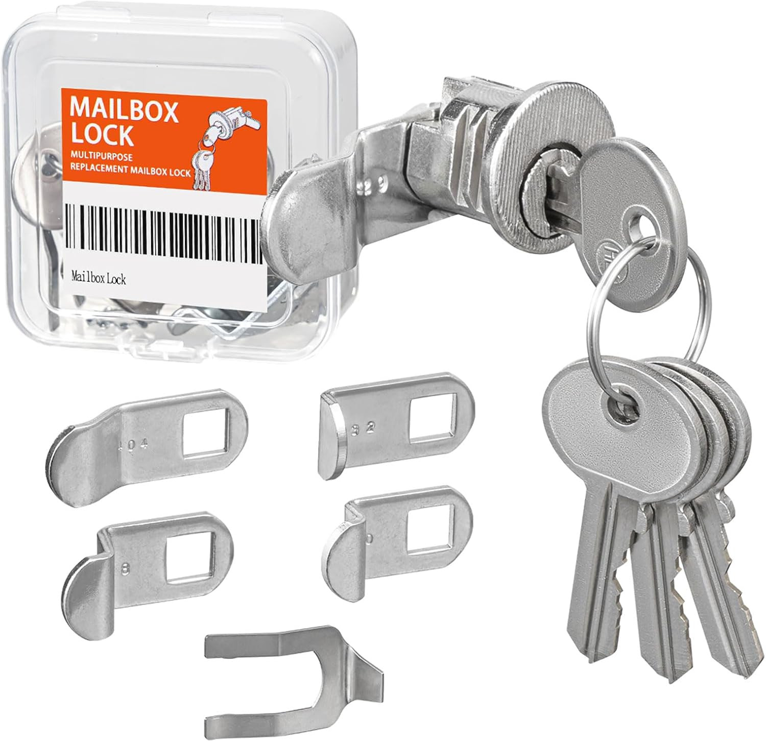 Mailbox Lock Replacement with 4 Keys - Multipurpose Mail Box Locks Compatible...