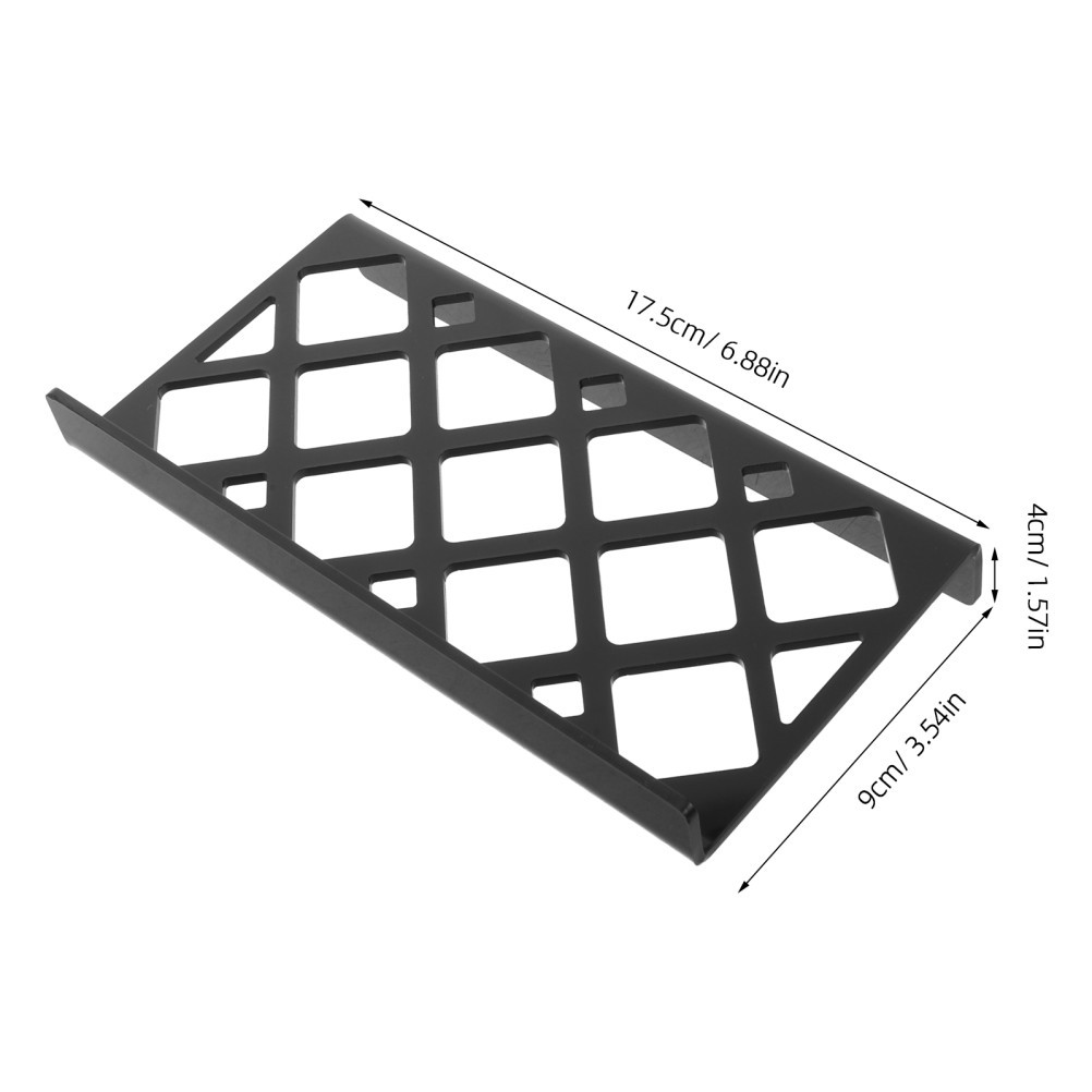 4Pcs Stackable Black Acrylic Card Display Riser for Trade Show and Conventions