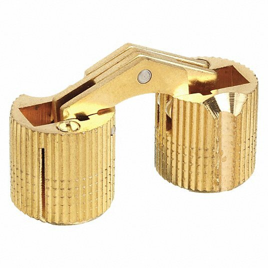 Soss 5/8" Dia x 5/8" Mortise Satin Brass Hidden Barrel Hinge (Qty-9) (EC9-4)
