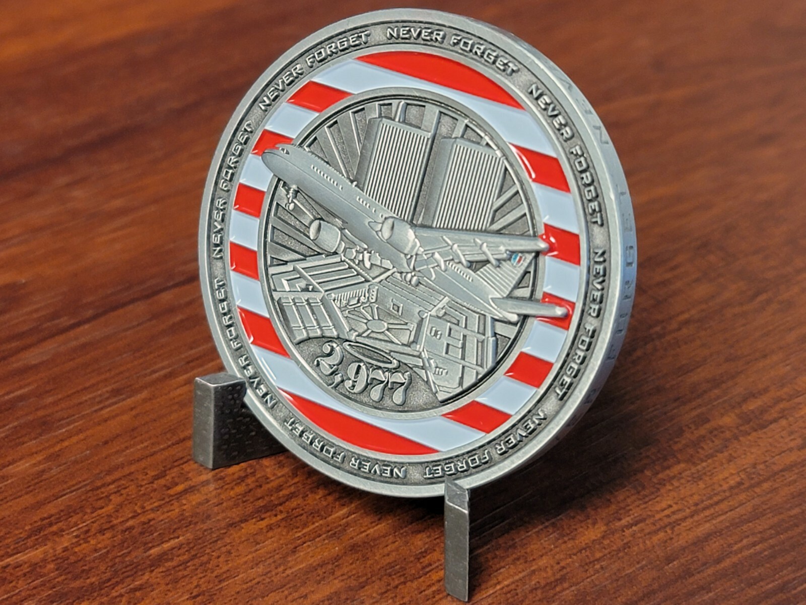 September 11th 20 Year Commemorative Challenge Coin - Never Forget