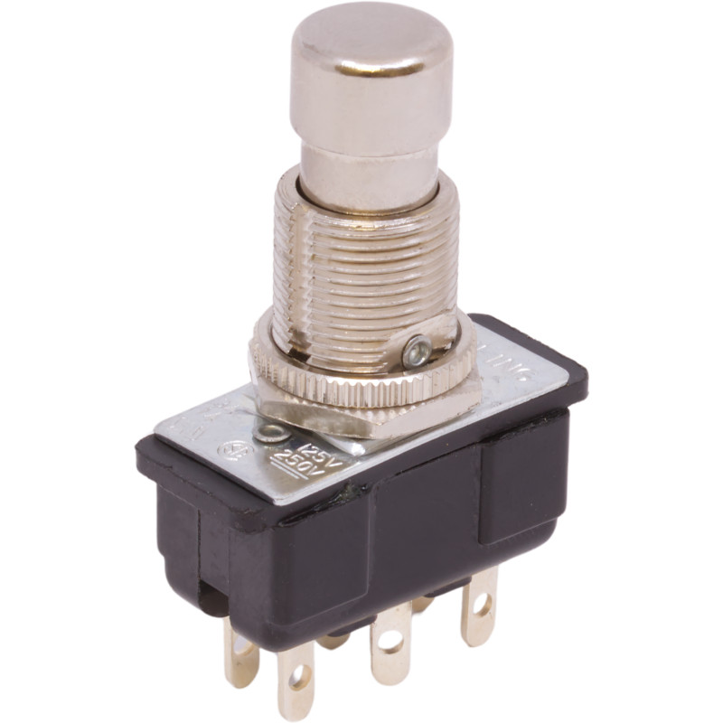 Footswitch, DPDT, Bottom Solder Lugs