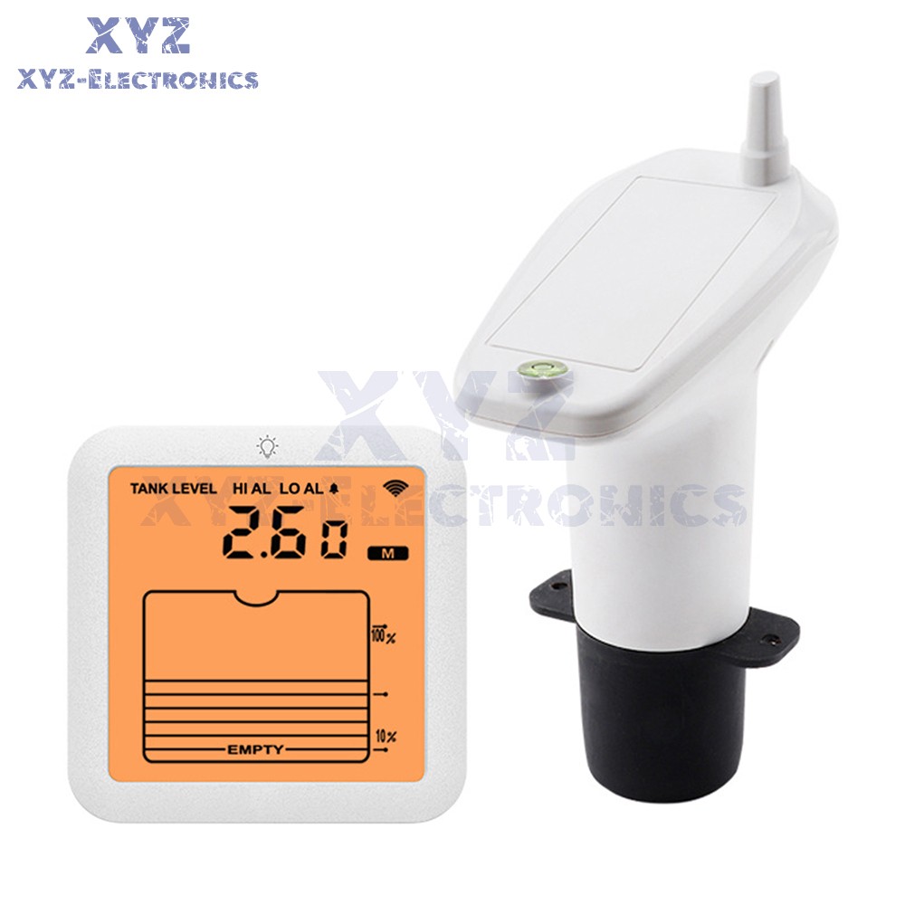 Ultrasonic Water Tank Level Meter Liquid Level Monitor HighLow Water Level Alarm