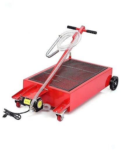 20 Gallon Oil Drain Pan with Electric 110V Pump & 8 Ft 20 Gal Electric - Metal