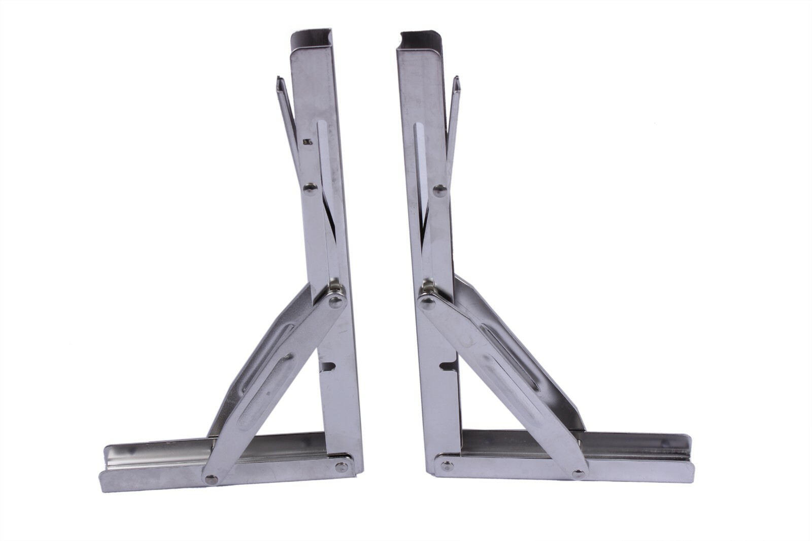 2X 12"Folding Table Shelf Brackets Bench Stainless Steel Brackets Max.Load 250KG