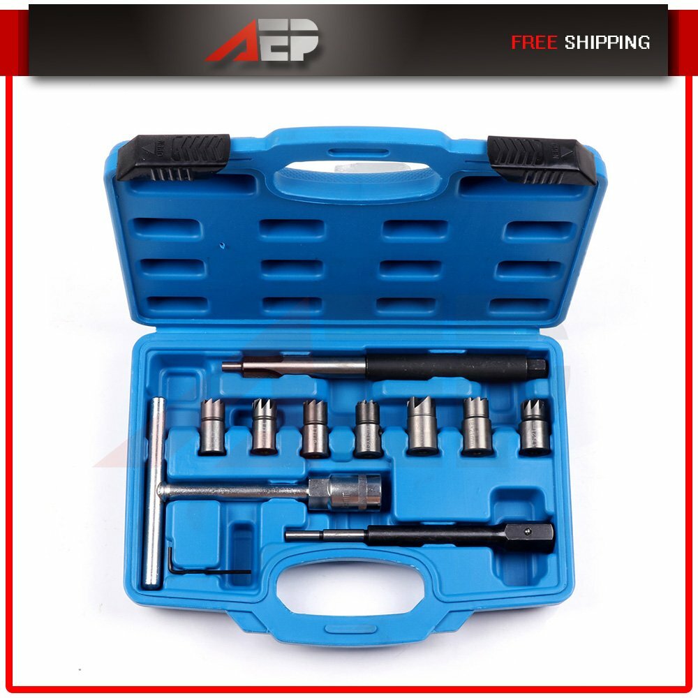 For Mercedes-Benz Diesel Injector Seat Cutter Set with 15-21MM Flat Reamer