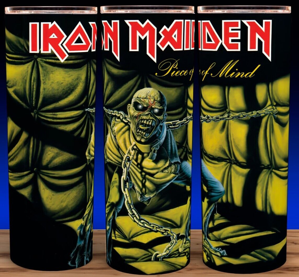 Iron Maiden Piece of Mind Heavy Metal Cup Mug Tumbler 20oz