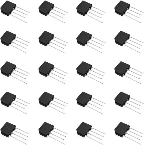 20pcs KBP307 3A/700V Single Phase Flat Bridge Rectifier, 4 Pin