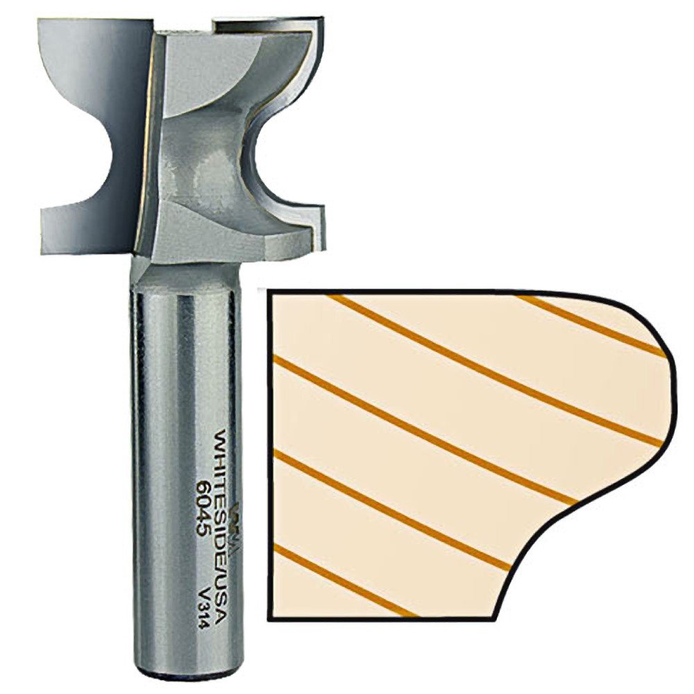 Whiteside Window Sill Edge/Finger Pull Bit, 1/2 in. SH x 7/32 in. R