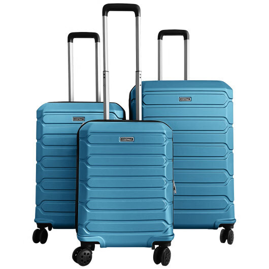 3-Piece Hardside Luggage Set Lightweight Hardside Suitcases with 8-Spinner Wheel