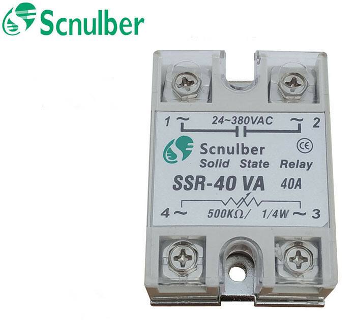 Single Solid State Relay Voltage Regulator SSR-40VA 40A Potentiometer Control AC
