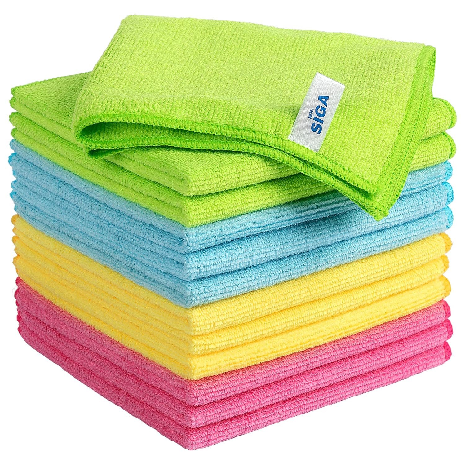 Microfiber Cleaning Cloth,Pack of 12,Size:12.6" x 12.6" SOFT MATERIAL & SCRATCH