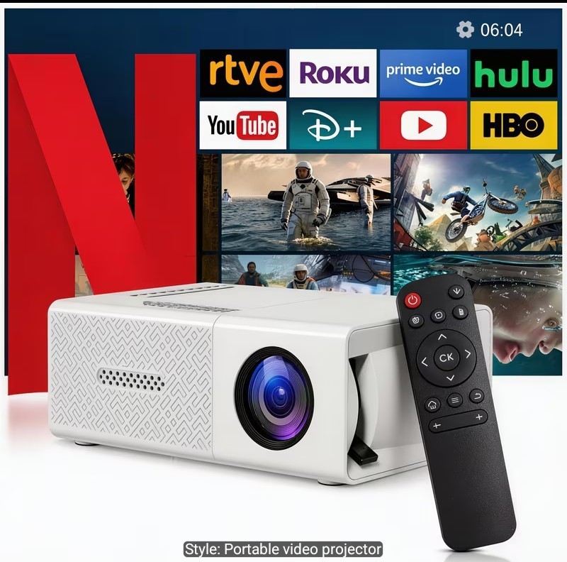 High-definition Mini Projector, "Wired Screen Mirroring For Mobile Phones".
