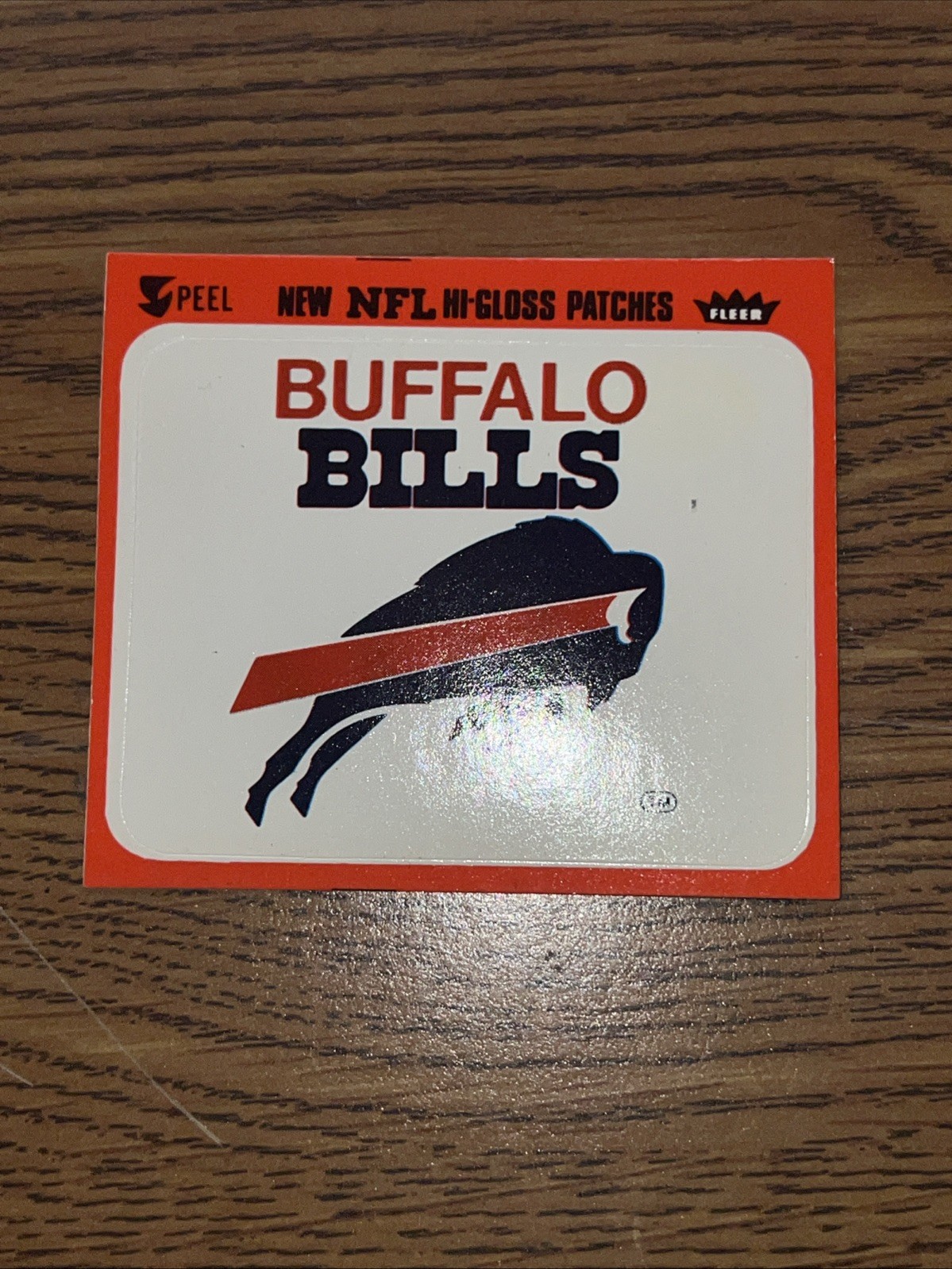 1970s Fleer NFL Hi-Gloss Patch Buffalo Bills Football Logo Sticker