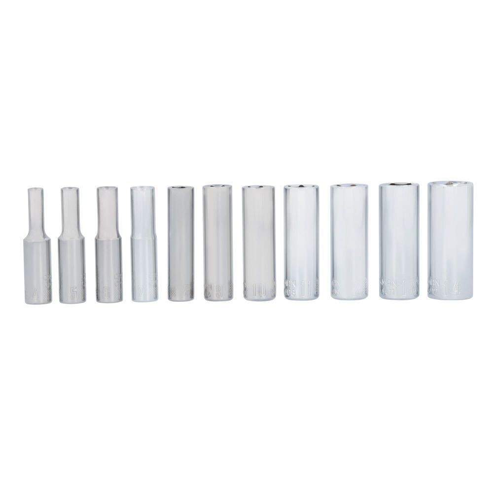 CRAFTSMAN 1/4 In. Drive 6-point Standard (METRIC) Deep Socket Set (11-piece)