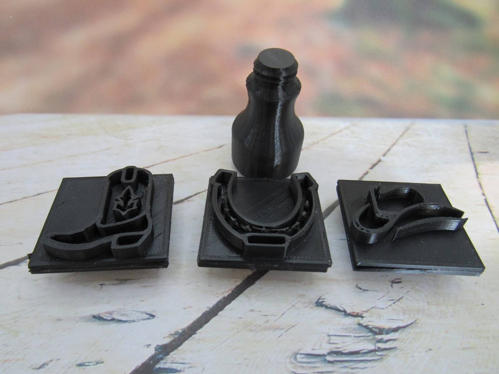 Set of Western Stamps for handbuild clay: Cowboy Hat stamp, Western Boot stamps,
