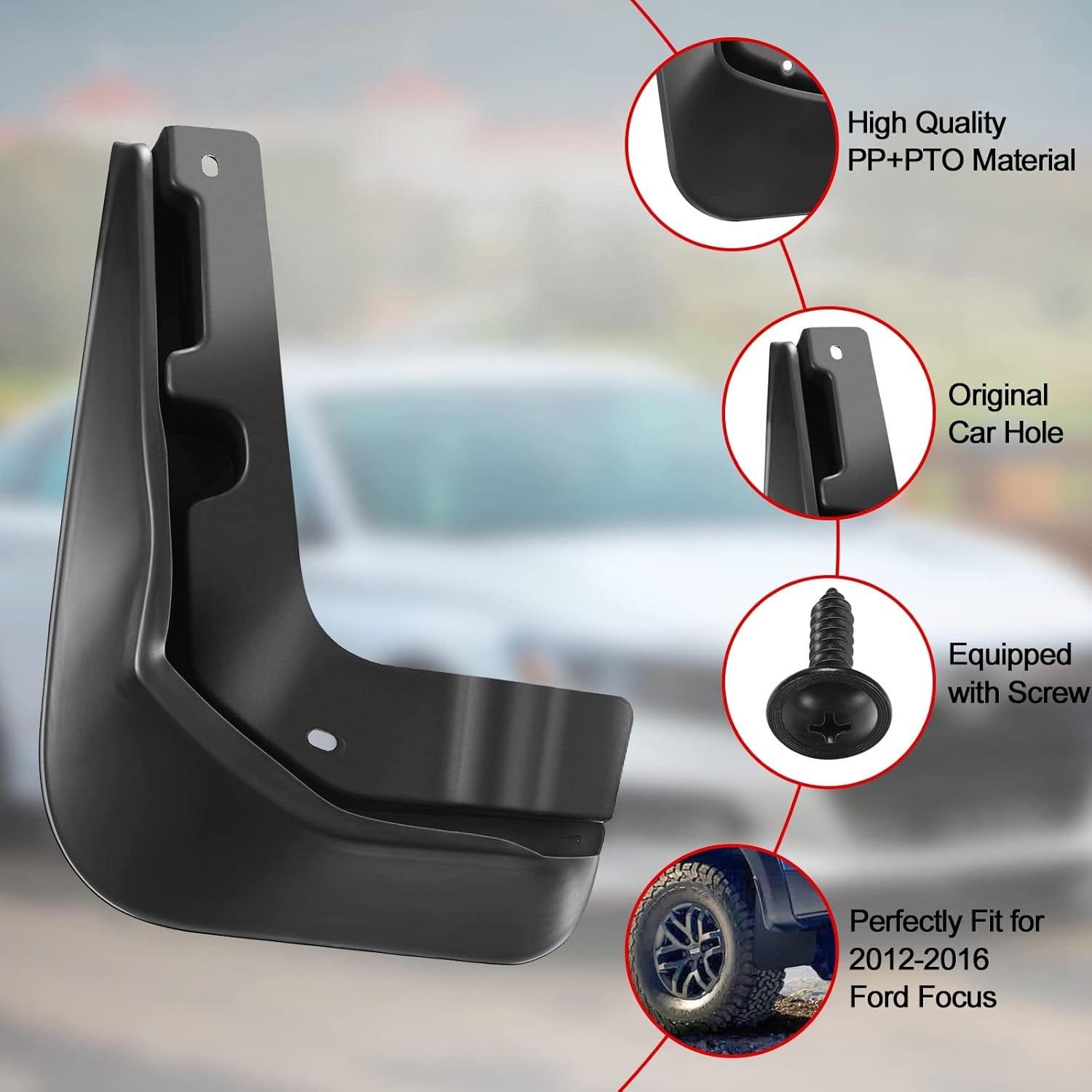 BDFHYK Mud Flaps Splash Guards 4PCS Front & Rear Side Mud Guards Compatible with
