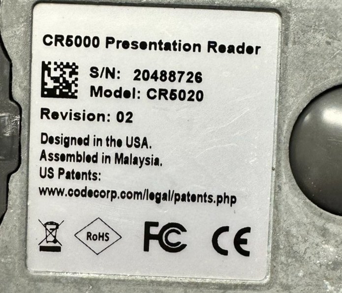 Code CR5000 1D 2D QR Code Barcode Scanner CR5020 Presentation Reader w/USB Cable