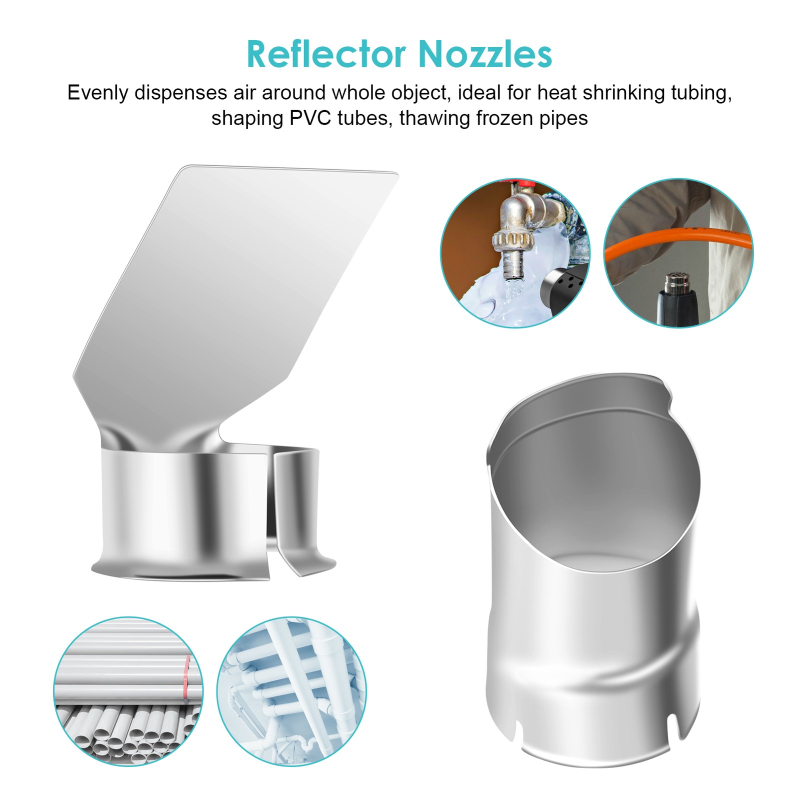 Replacement Heat Nozzles Kit Stainless Steel Accessory For Soldering Station
