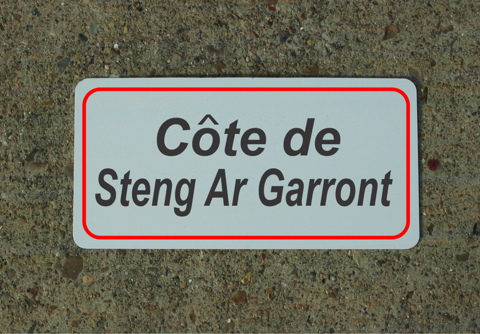 Cote De Steng Ar Garront ROAD SIGN METAL TOUR DE FRANCE Bike Race ROUTE
