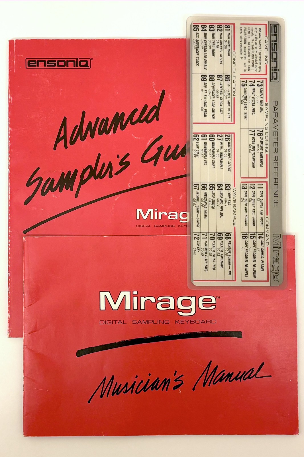Rare Ensoniq Mirage Manuals, Guide, Parameter Reference Assorted Lot - 80s