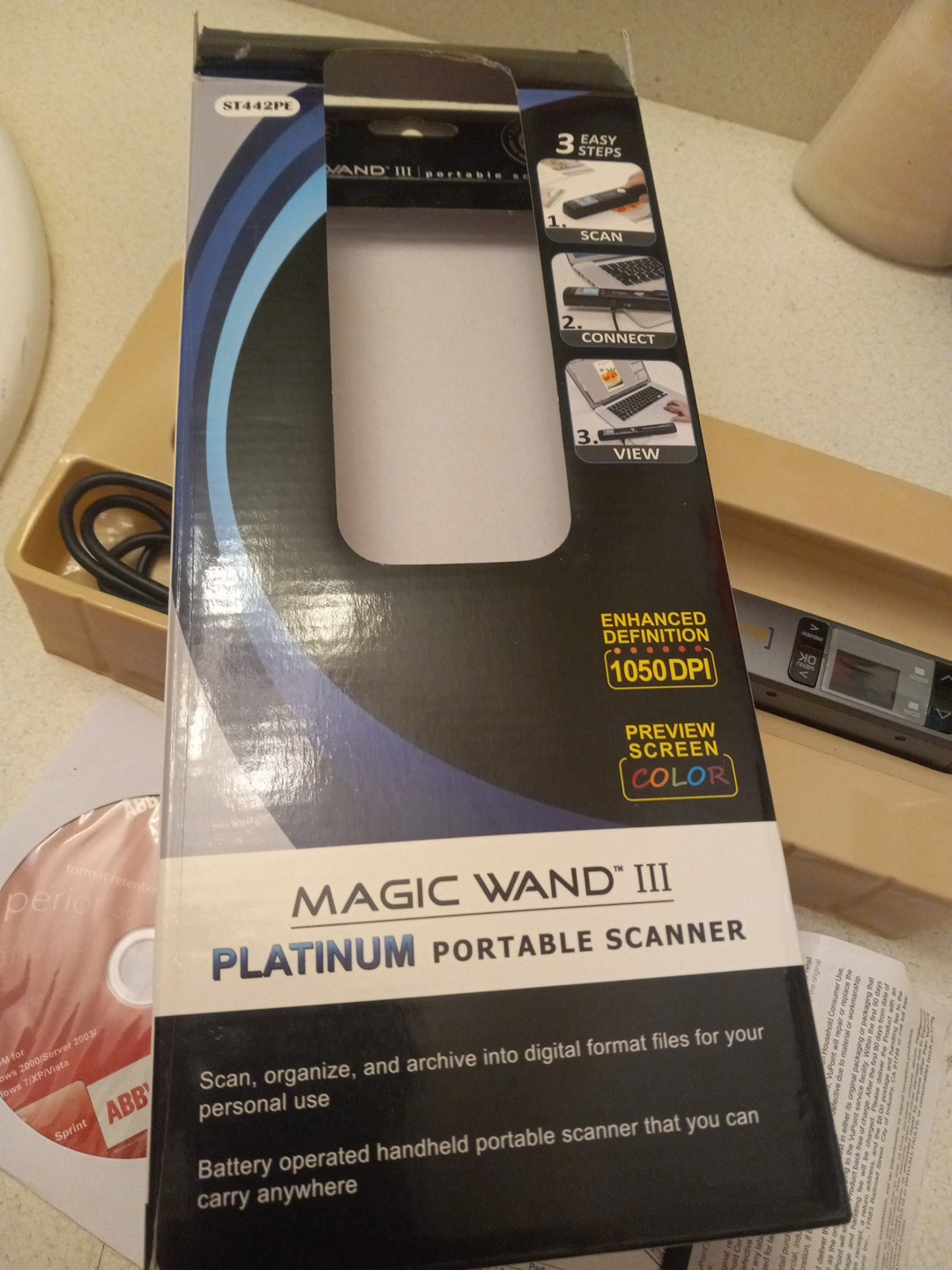 VuPoint Magic Wand III 3 Platinum Portable Scanner ~ ST442PE