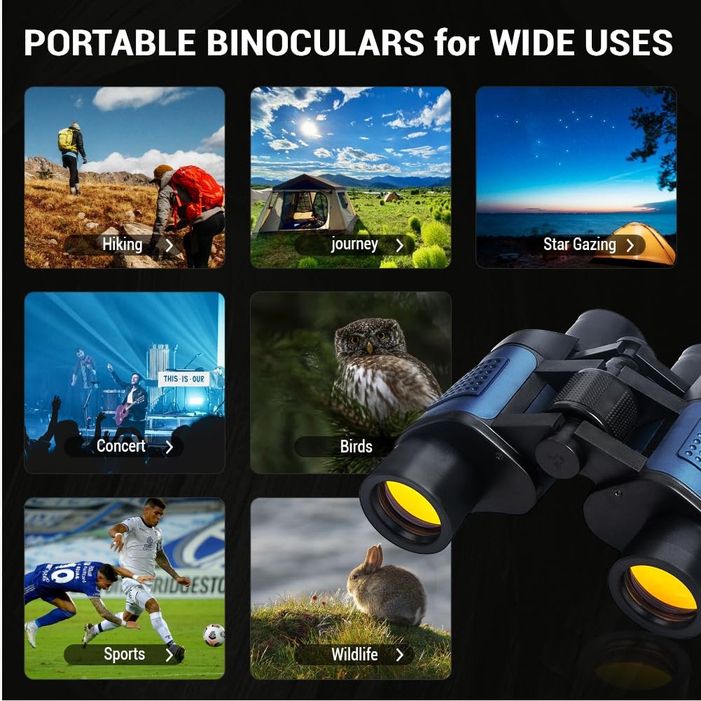 20x50 High Powered Binoculars for Adults, Waterproof Compact Binoculars with ...