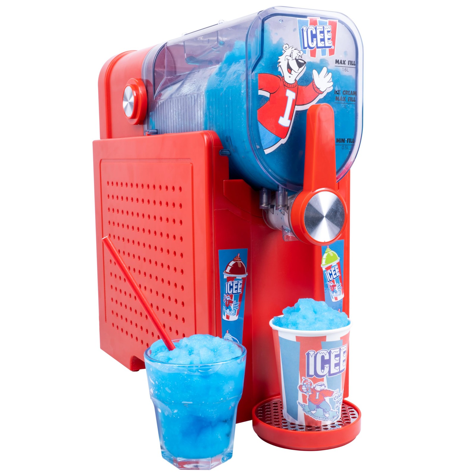 ICEE Pro Slushie Machine – No Ice Needed Frozen Drink, Frappe, One Size, Red