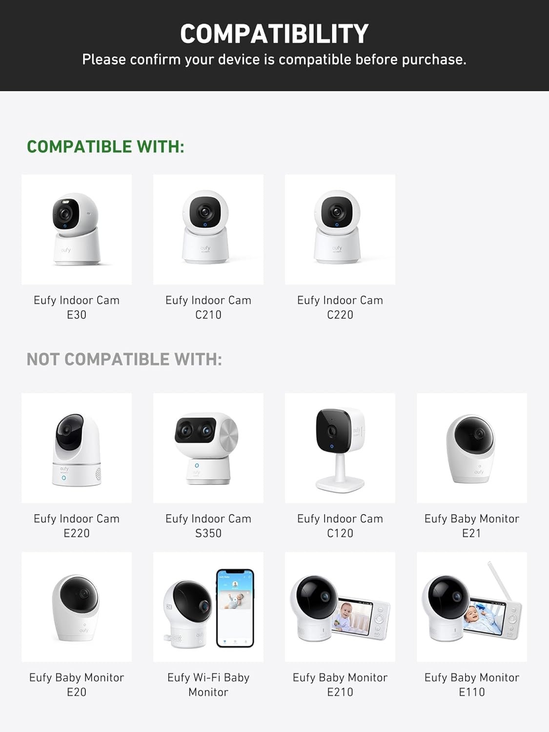 Eufy Indoor Cam Adapter: 1/4 Inch-20 Threaded Mounting Solution for Versatility
